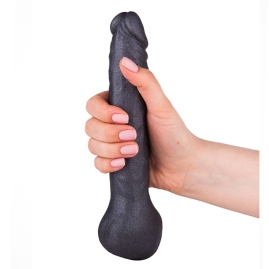 Фаллос-насадка Lovething Black Bent 3